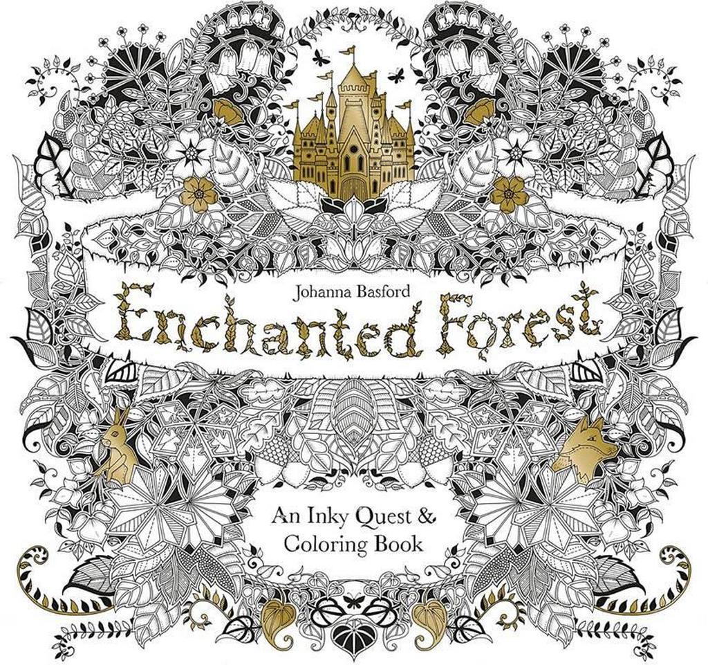 Enchanted Forest: An Inky Quest and Coloring book (Activity Books, Mindfulness and Meditation, Illustrated Floral Prints)