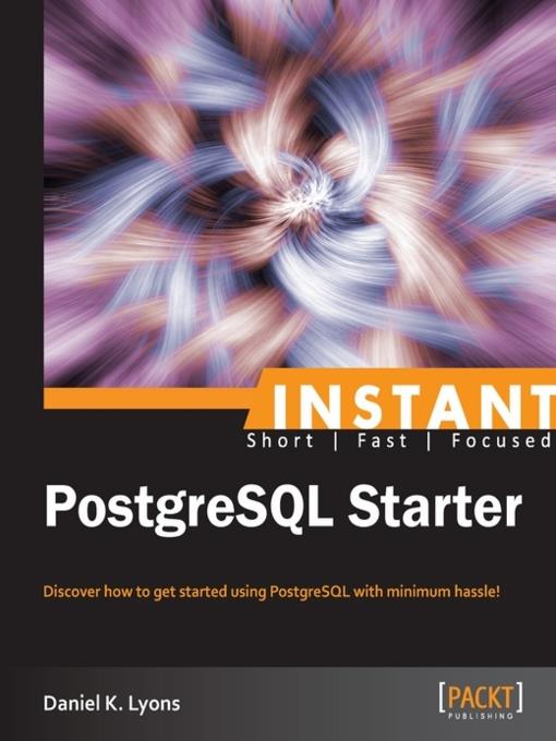 Instant PostgreSQL Starter