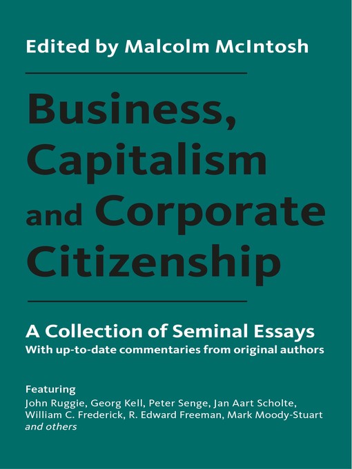 Business, Capitalism and Corporate Citizenship