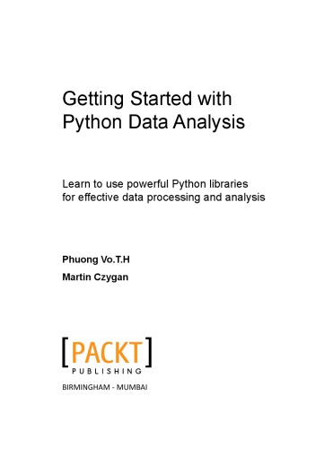 Getting Started with Python Data Analysis