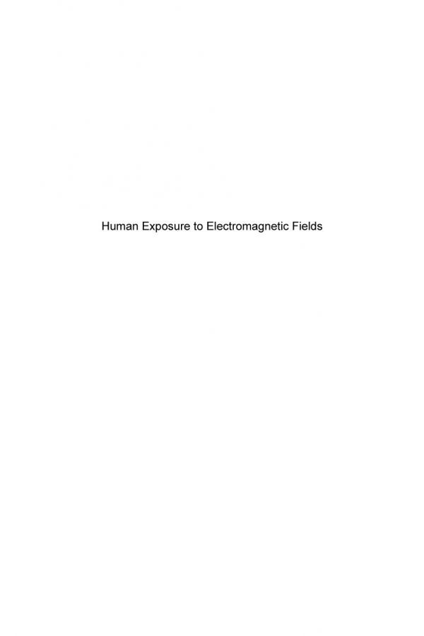 Human Exposure to Electromagnetic Fields