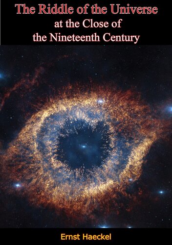 The Riddle of the Universe at the Close of the Nineteenth Century