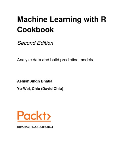 Machine Learning with R Cookbook - Second Edition