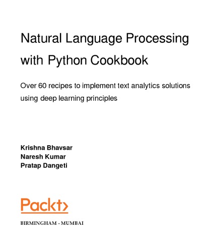 Natural Language Processing with Python Cookbook