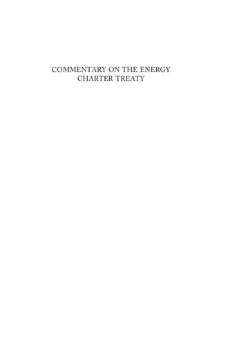 Commentary on the Energy Charter Treaty