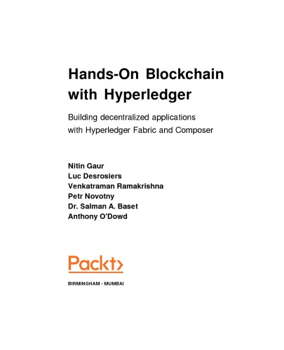 Hands-On Blockchain with Hyperledger