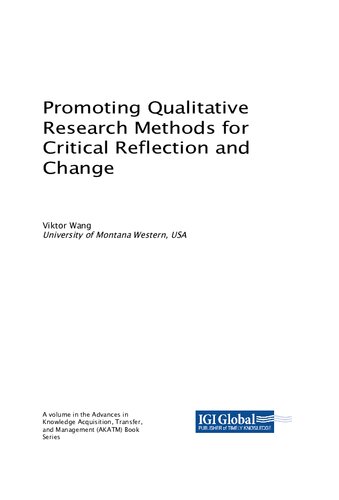 Handbook of Research on Qualitative Research Methods