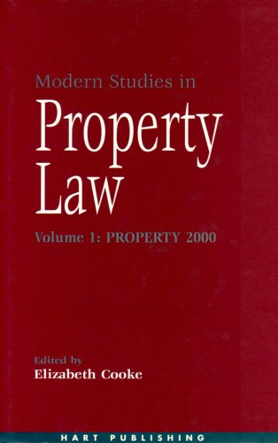 Modern Studies in Property Law, Volume 1