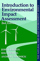 Introduction To Enviromental Impact Assessment