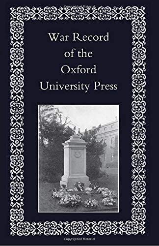 War Record of the Oxford University Press