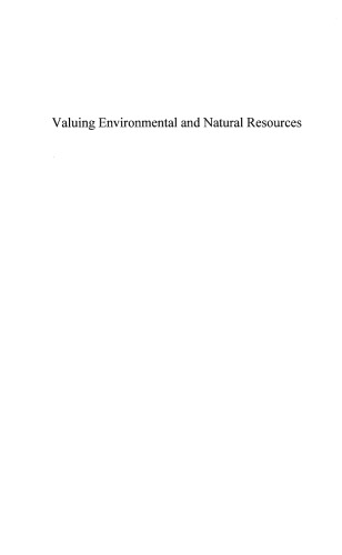 Valuing Environmental and Natural Resources