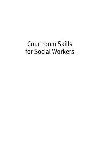 Courtroom skills for social workers