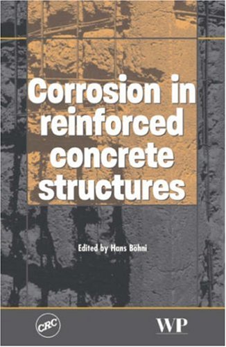 Corrosion in reinforced concrete structures.