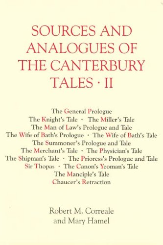 Sources and Analogues of the Canterbury Tales