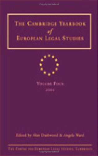 Cambridge Yearbook of European Legal Studies Vol 4, 2001