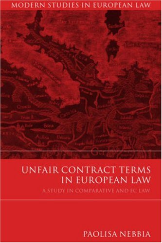 Unfair Contract Terms in European Law