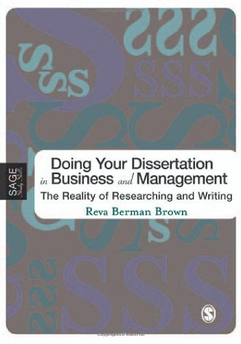 Doing Your Dissertation in Business and Management