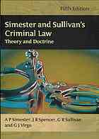 Simester and Sullivan's Criminal Law