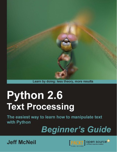 Python 2.6 Text Processing Beginners Guide