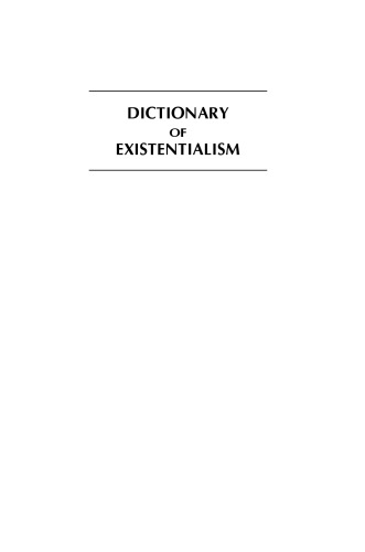 Dictionary of existentialism