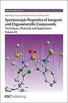 Spectroscopic Properties of Inorganic and Organometallic Compounds