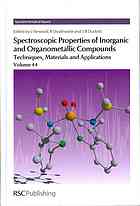 Spectroscopic Properties of Inorganic and Organometallic Compounds