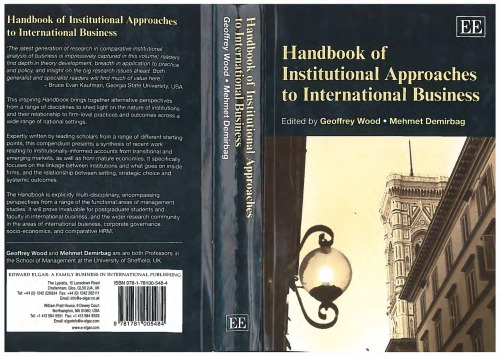 Handbook of Institutional Approaches to International Business