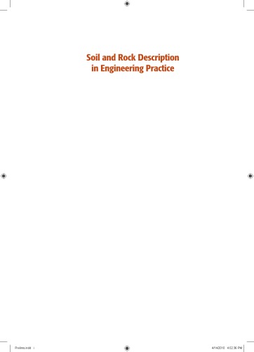 Soil and Rock Description in Engineering Practice