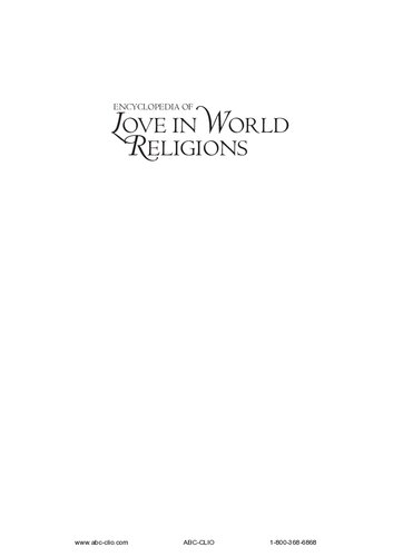 Encyclopedia of Love in World Religions [2 Volumes]