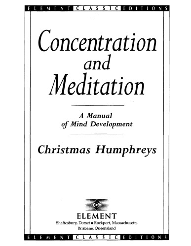 Concentration and Meditation