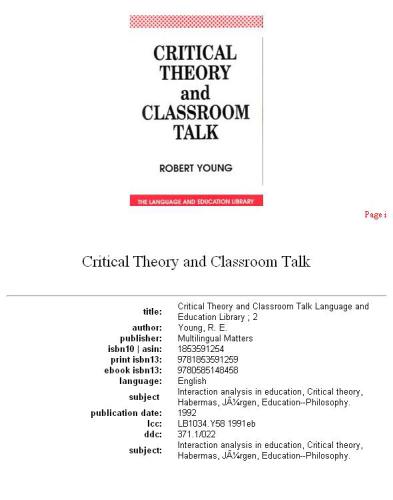 Critical Theory &amp; Class Talk