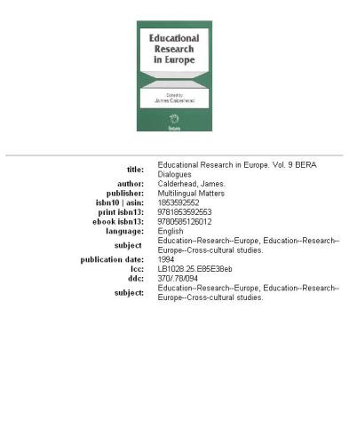 Educational Research in Europe