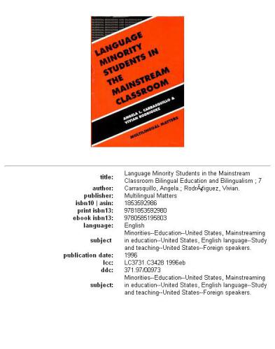Language Minority Students in the Mainstream Classroom