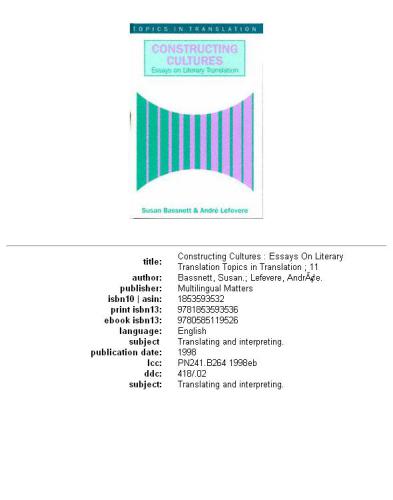 Constructing Cultures