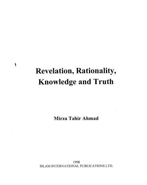 Revelation, Rationality, Knowledge and Truth