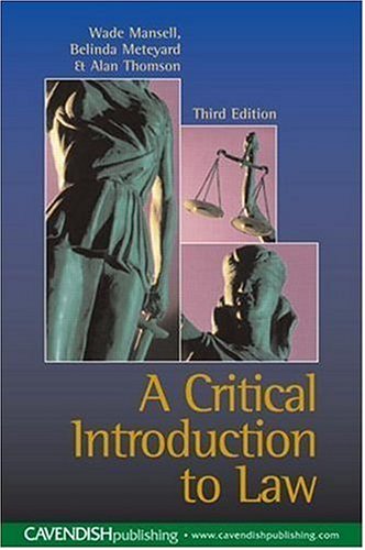 A Critical Introduction To Law