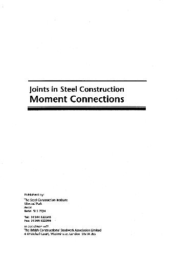 Joints in steel construction : moment connections.