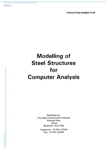 Modelling of steel structures for computer analysis.