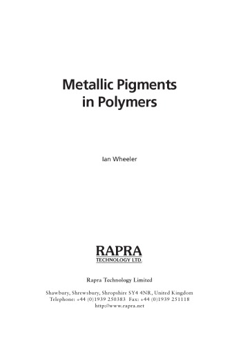 Metallic pigments in polymers