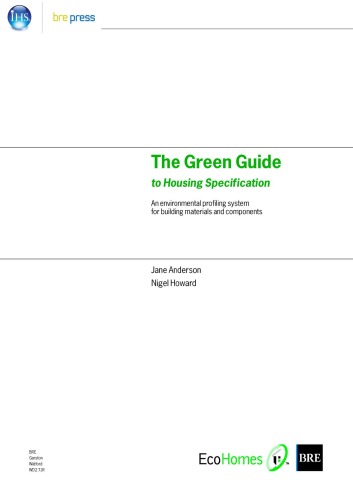 Green Guide to Specification