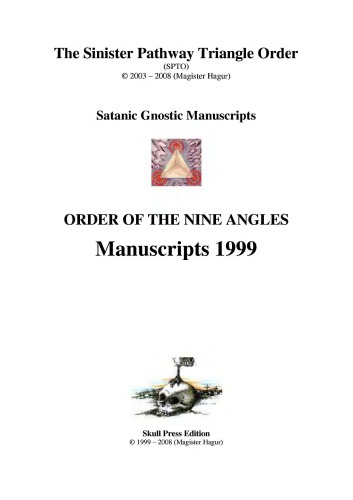 Order of the nine angles manuscripts 1999