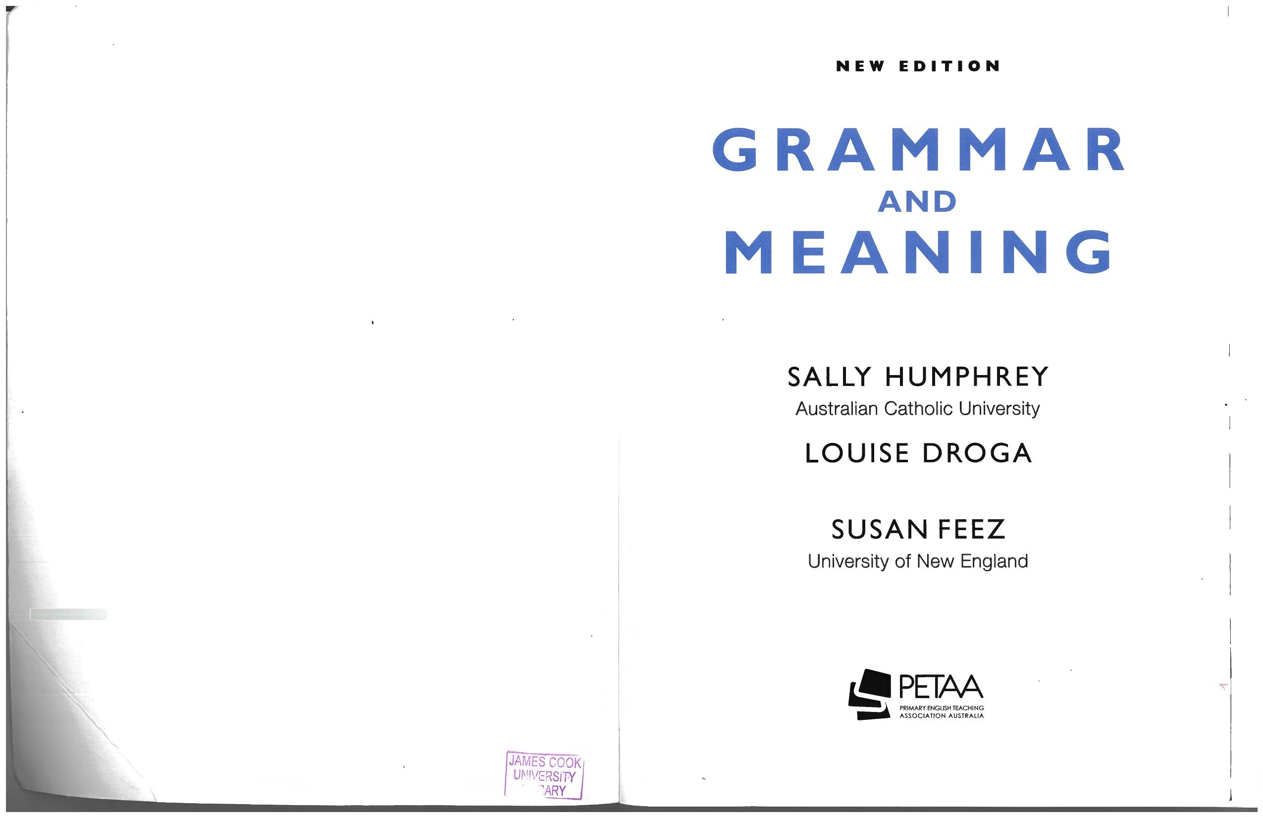 Grammar and Meaning