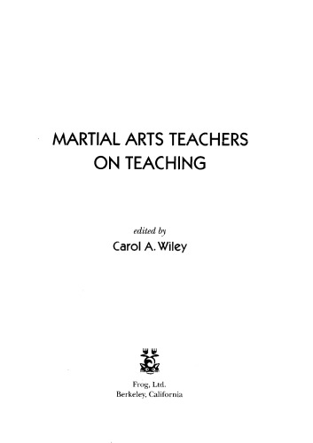 Martial Arts Teachers on Teaching