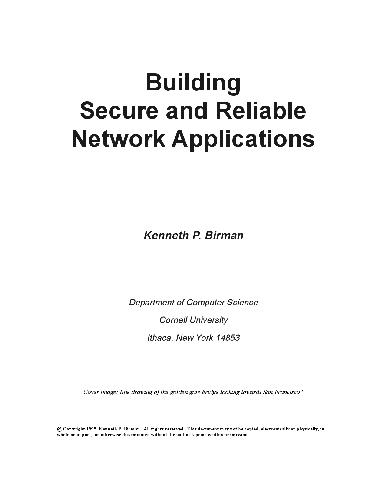 Building Secure and Reliable Network Applications