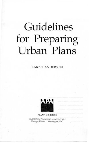 Guidelines for Preparing Urban Plans