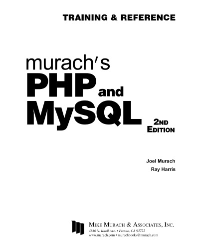 Murach's PHP and MySQL