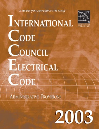 2003 ICC electrical code. Administrative provisions.