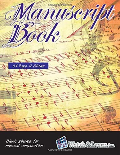 Manuscript Book - Blank Manuscript Paper