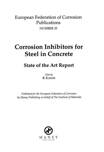 Corrosion Inhibitors for Steel in Concrete