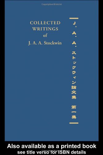 Collected Writings of J. A. A. Stockwin